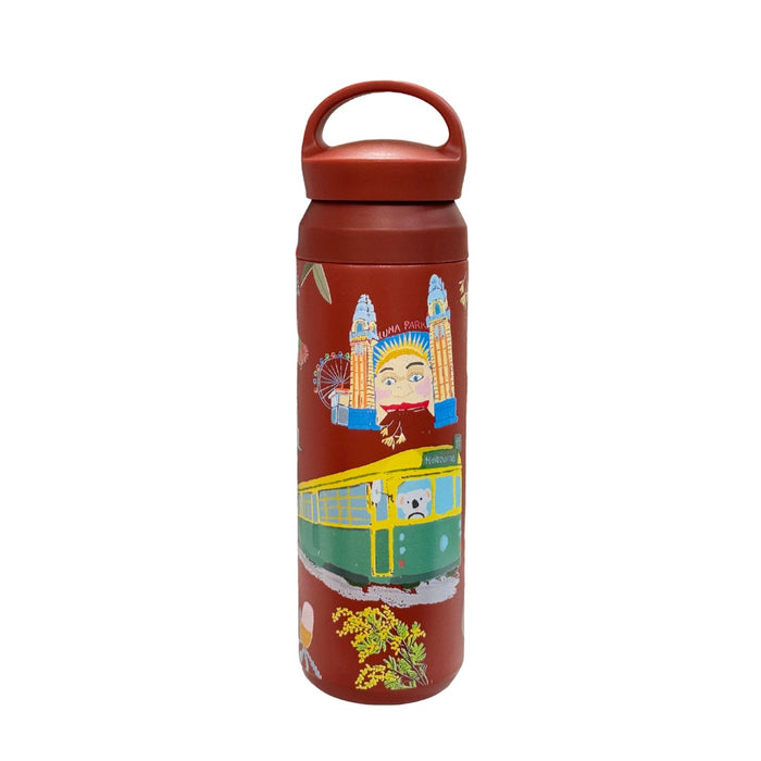 Insulated Water Bottle - Melbourne Icons by Suki McMaster