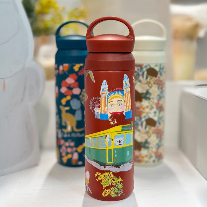 Insulated Water Bottle - Melbourne Icons by Suki McMaster