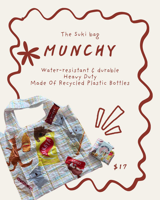 Kitchen Tea Towel and Suki Bag Bundle - Munchy Munchy Aussie Snacks Icons by Suki McMaster (Copy)