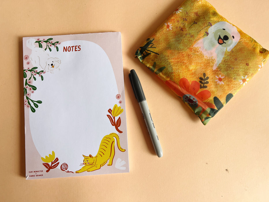 Daisy and Jaffa Notepad - by Suki McMaster X Fabric Drawer