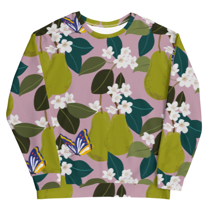 Winter Jumper - Pear and Floral by Suki McMaster (XS-3XL)