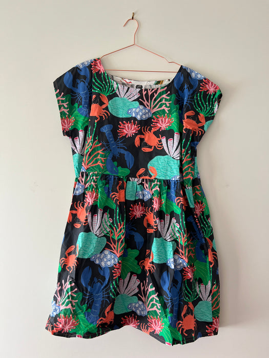 Handmade Smock Dress - Blue Lobster Design by Suki McMaster | FREE SHIPPING