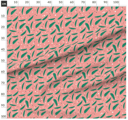 Snow peas Desegin  - Suki McMaster Fabric Collection Melbourne Design