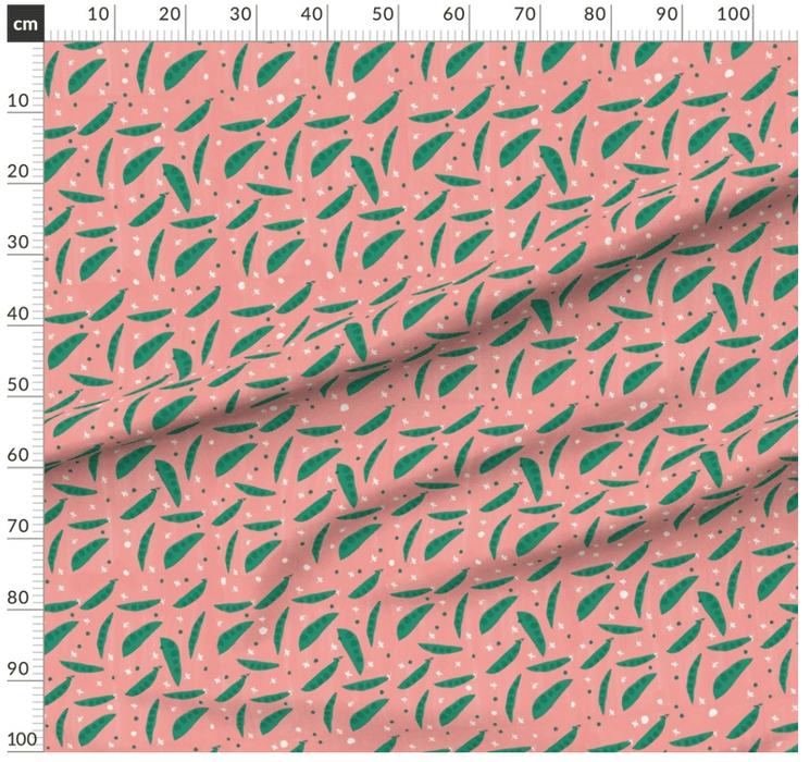Snow peas Desegin - Suki McMaster Fabric Collection Melbourne Design