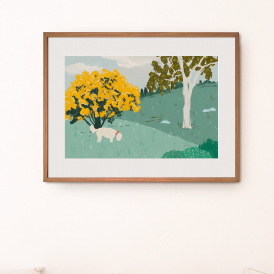 Wall Art Print - Dog In Park by Suki McMaster