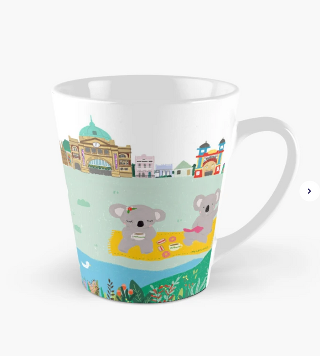 Ceramic Mug - Melbourne Koala Picnic by Suki McMaster