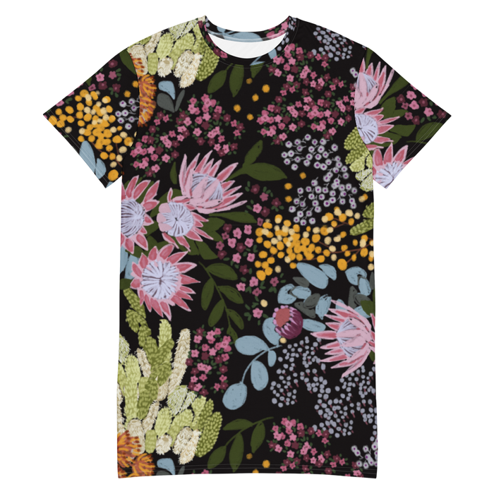 Suki McMaster - Limited Edition T-Shirt Dress - Protea - Print To Order