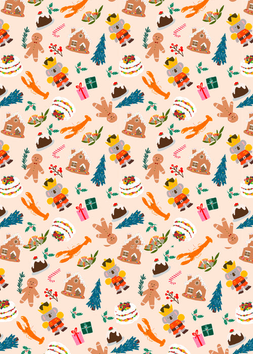 Kitchen Tea Towel - Aussie Christmas by Suki McMaster