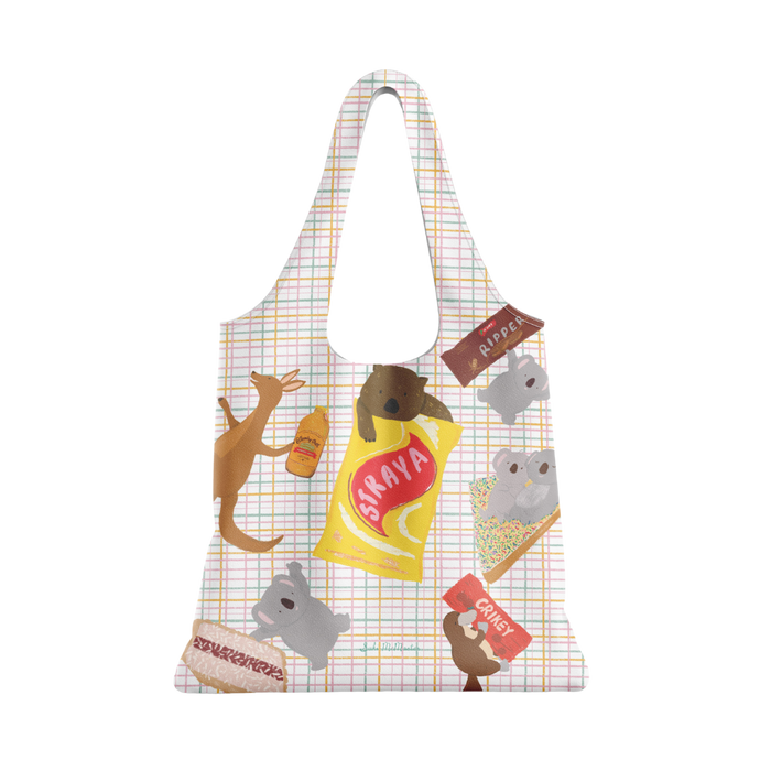 Reusable Shopping Bag - Munchy Australian Iconic Snacks by Suki McMaster (Pre-Order)