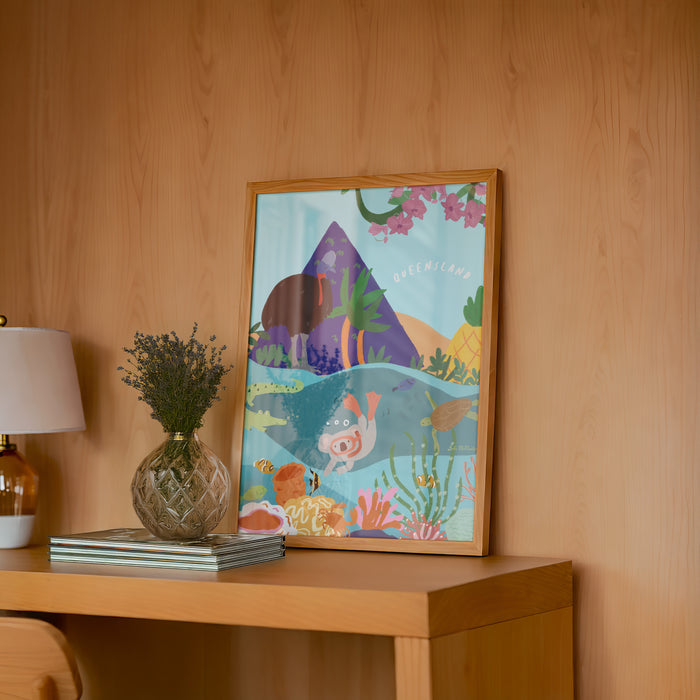 Queensland Adventure Wall Art Print - Tropical Paradise by Suki McMaster