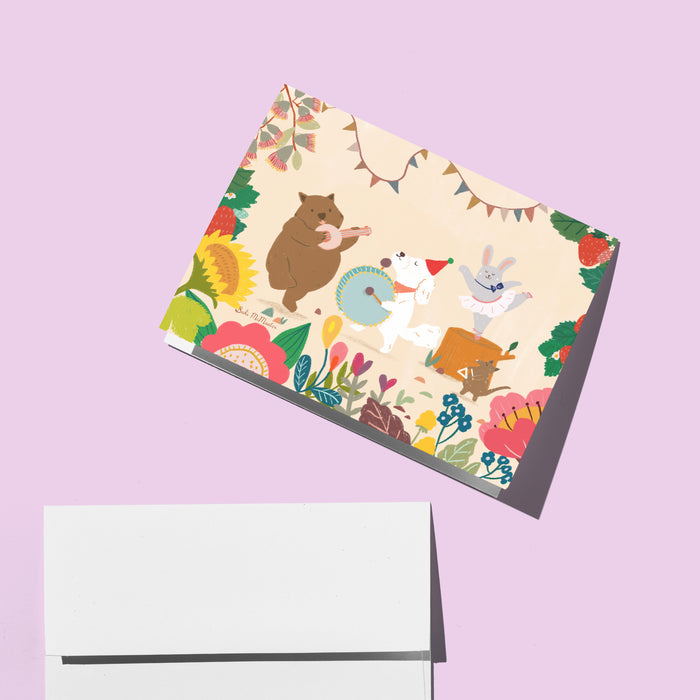 Blank Card - Daisy Party by Suki McMaster