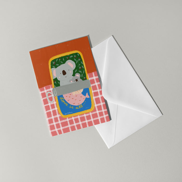 Blank Card - Sardine Koala by Suki McMaster