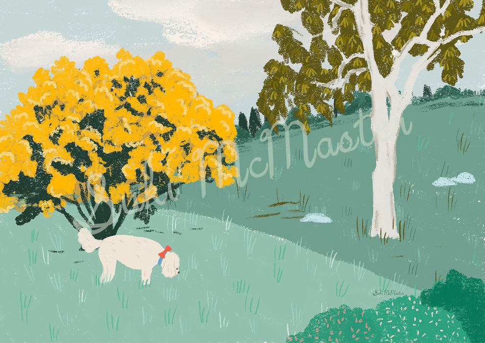 Wall Art Print - Dog In Park by Suki McMaster