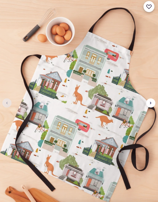 Adult Apron - Melbourne Houses by Suki McMaster