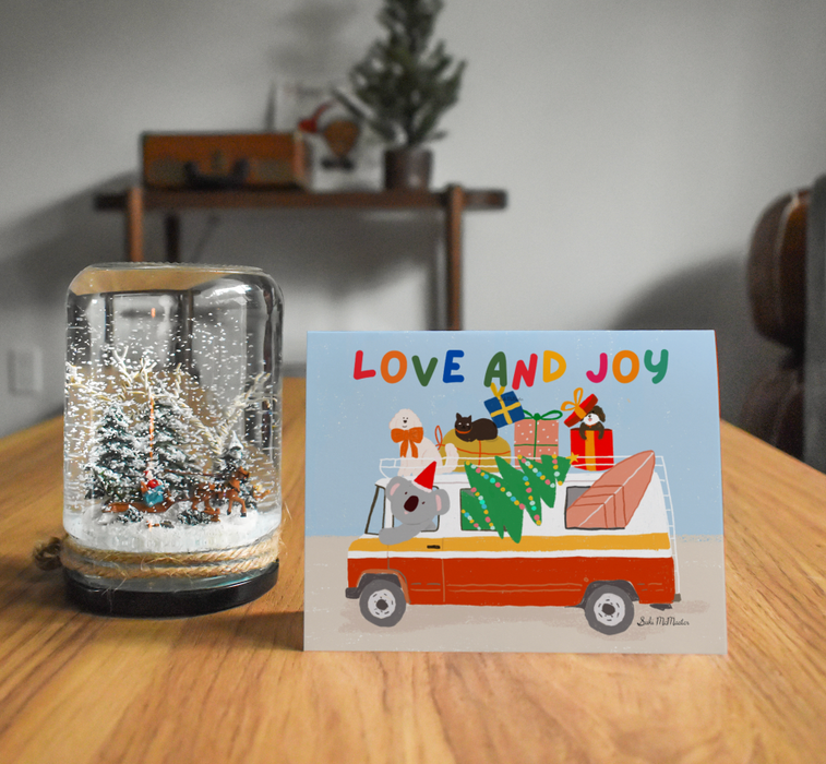Blank Card - Love And Joy Christmas Card by Suki McMaster