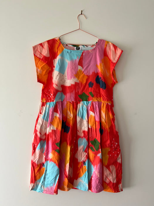 Handmade Smock Dress - Rainbow Abstract Artwork by Suki McMaster | FREE SHIPPING
