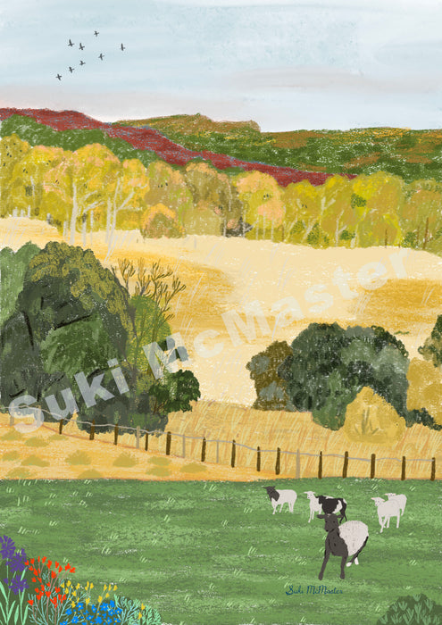 Australian Landscape Wall Art Print - Berry by Suki McMaster