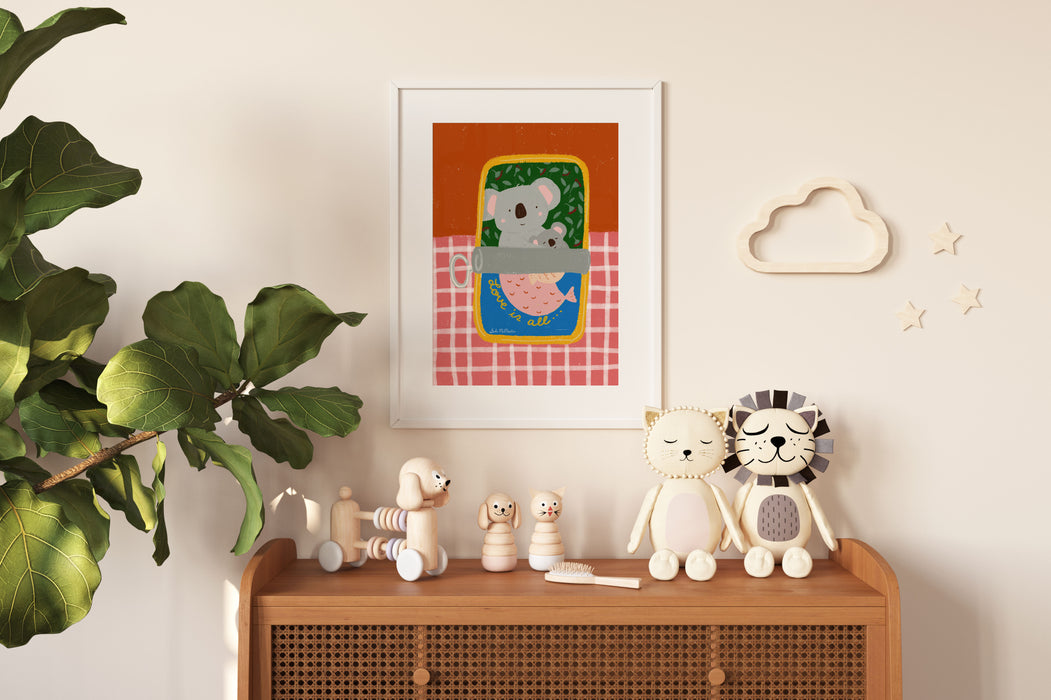 Australian Animal Wall Art - Sardine Koala by Suki McMaster