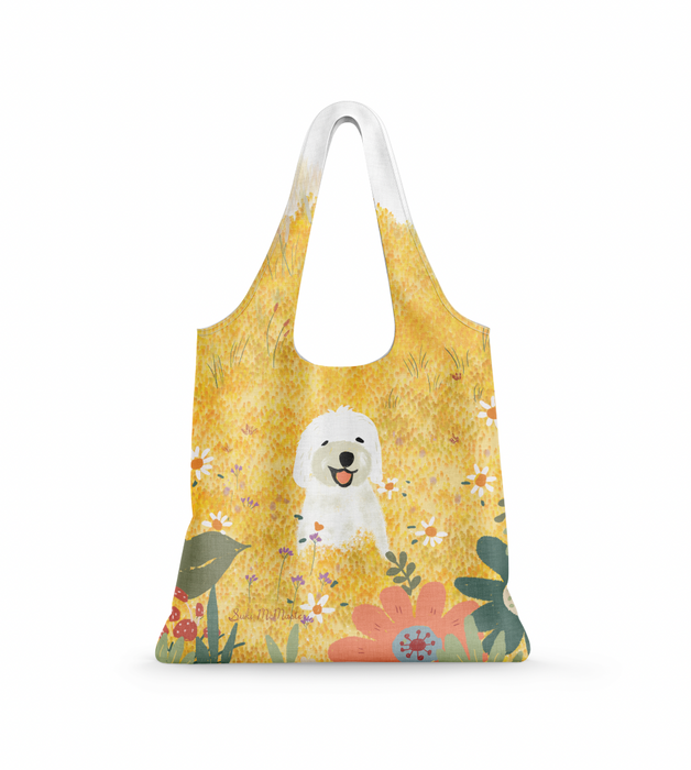 Reusable Shopping Bag - Daisy Flower Yellow by Suki McMaster