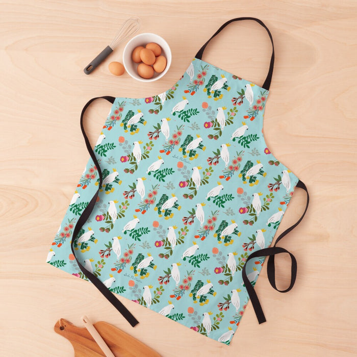 Adult Apron - Australian Native Bird Cockatoo by Suki McMaster