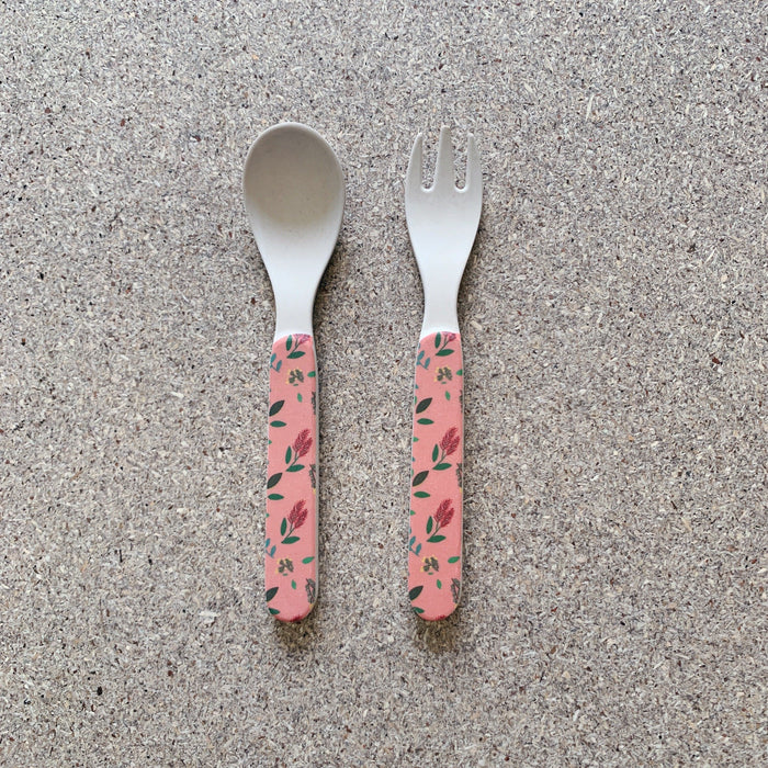 Children Bamboo Cutlery - Australian Floral by Suki McMaster