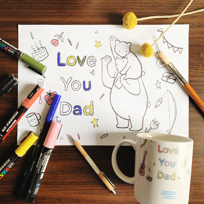 Father's Day Colouring In - Free Download