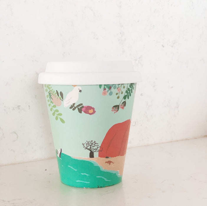 Bamboo Reusable Cup - Australian Icons by Suki McMaster