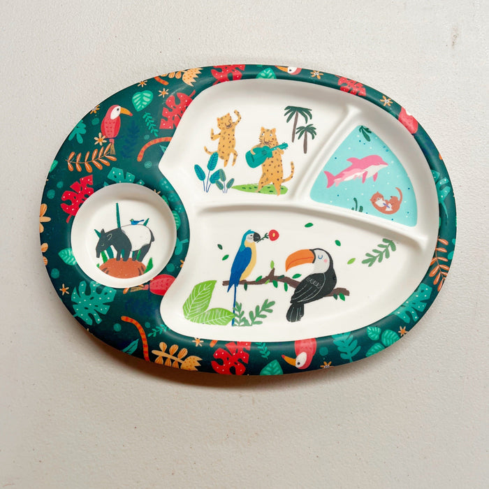 Melamine Divided Plate - Amazon Jungle Theme by Suki McMaster