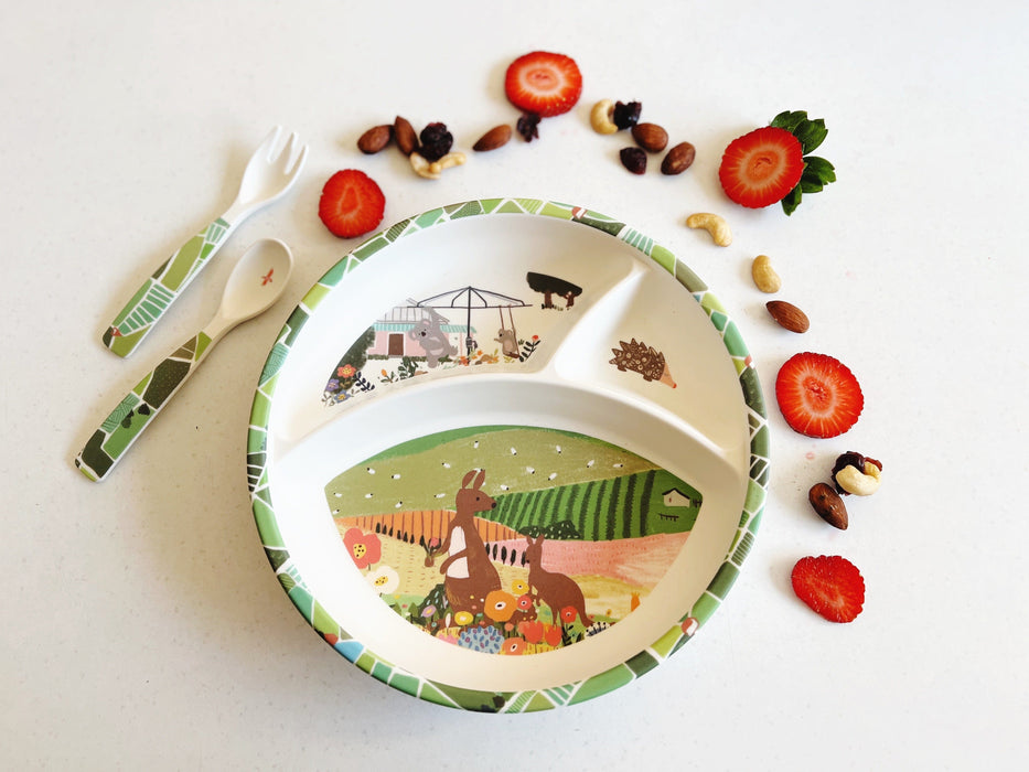 Suki McMaster Divided Plate Set Australian Animals