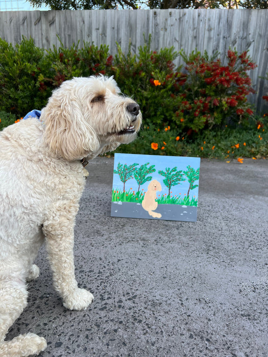 Suki McMaster Original Painting On Canvas - Daisy In The Garden - Free Shipping