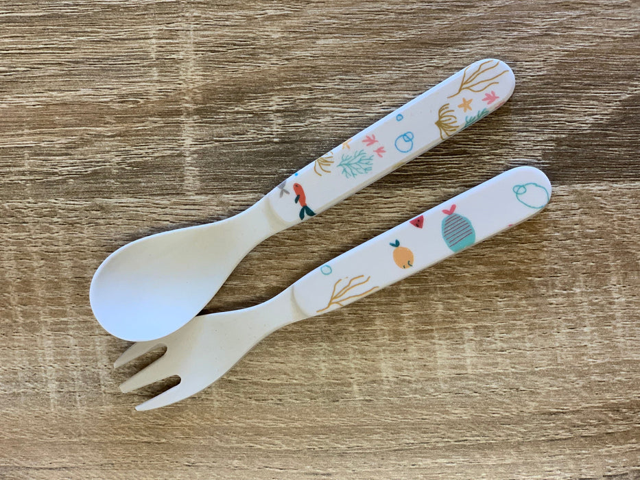 Kids Bamboo Cutlery - Ocean by Suki McMaster