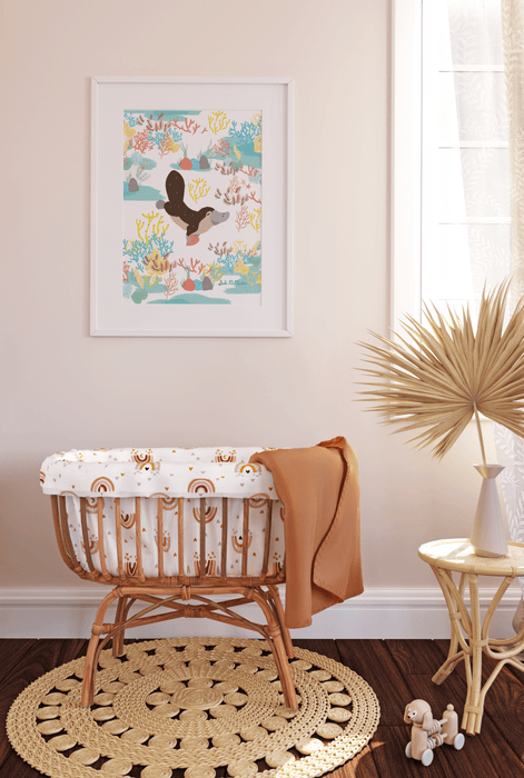 Australian Animal Wall Art Print - Platypus by Suki McMaster