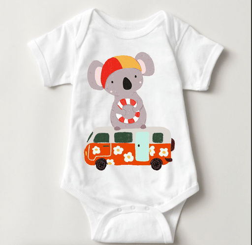 Suki McMaster Melbourne Design Koala Personalised Onesie Baby Romper Baby Shower Gifts South Melburne