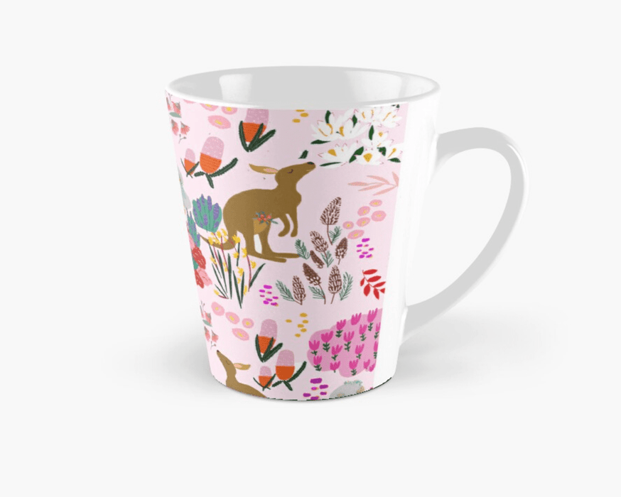 Suki McMaster Melbourne Design Coffee Mug Kangaroo Native Floral Australian gift