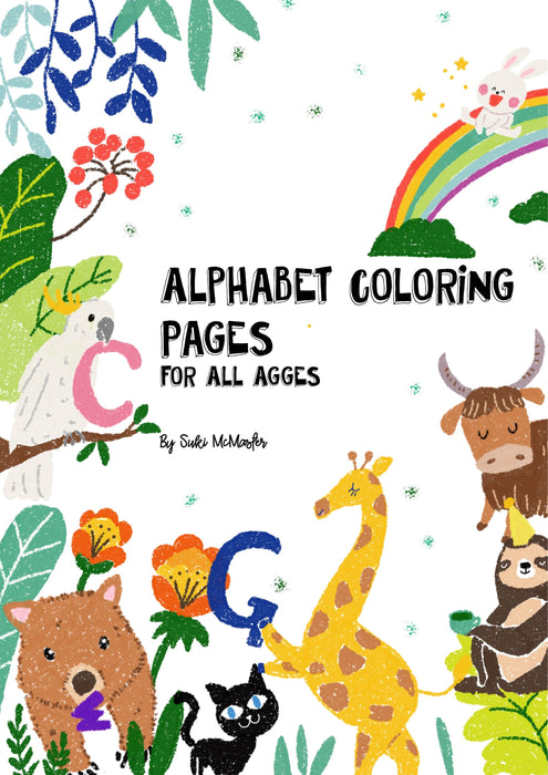 Suki McMaster Alphabet Colouring In Pages (Digital Printable Download)