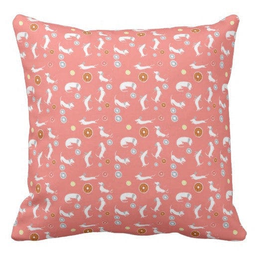 Floor Cushion (Free Shipping) - Dog and Donuts by Suki McMaster