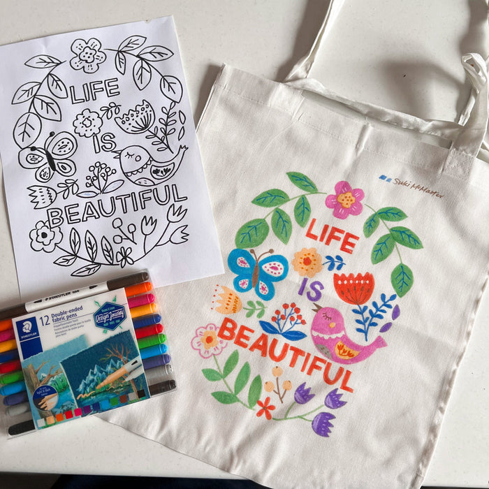 Staedtler X Suki McMaster - Tote Bag Tutorial With Free Download Template