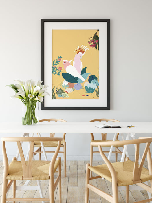 Australian Animal Wall Art Print - Major Mitchell Cockatoo by Suki McMaster