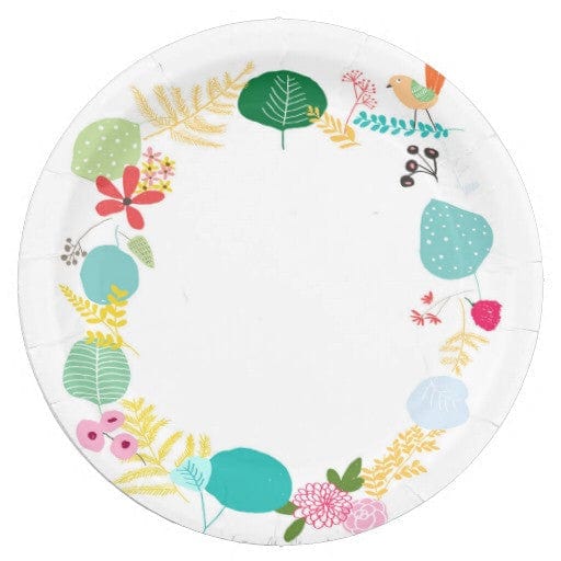 Suki McMaster Round Birchwood Tray - Garden