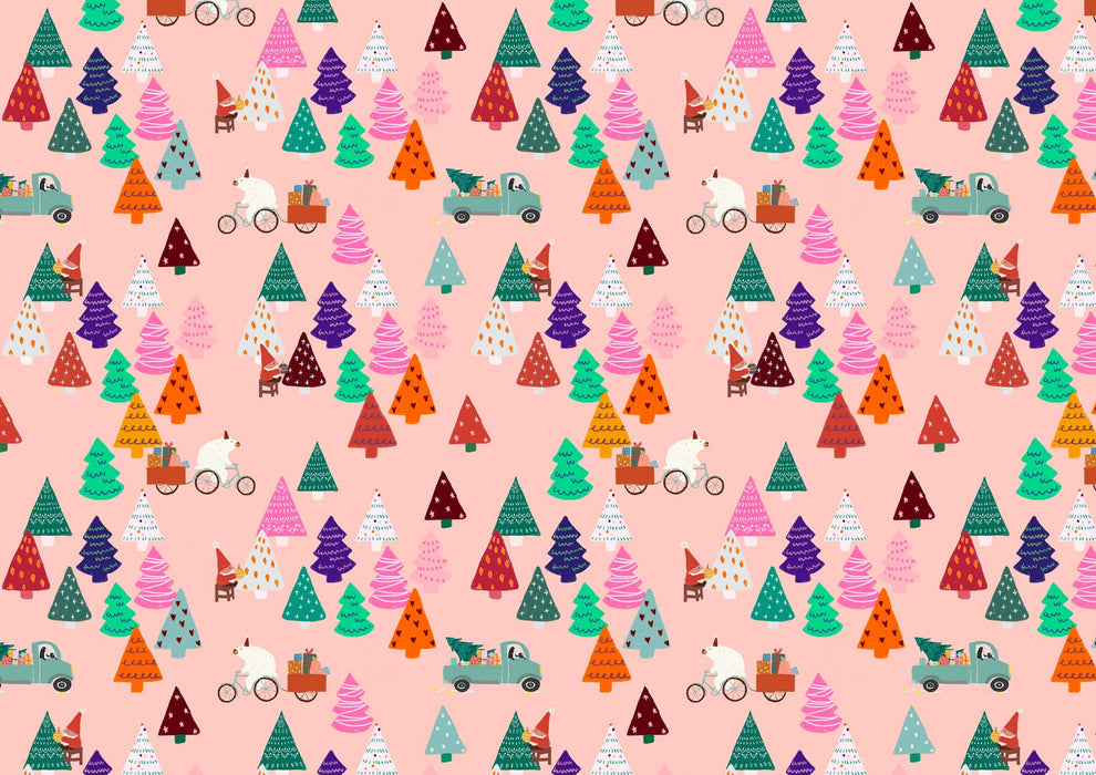Suki McMaster Wrapping Paper - Christmas Trees and Polar Bear