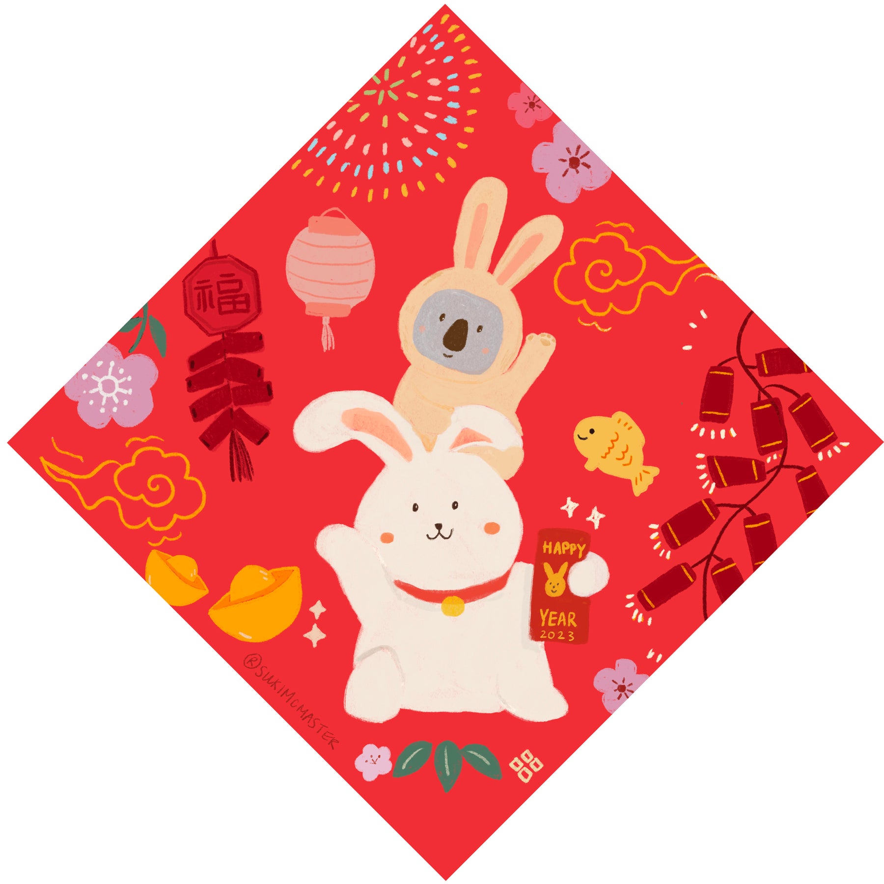 Suki McMaster Melbourne Artist Lunar New Year Illustration Year of Rabbit