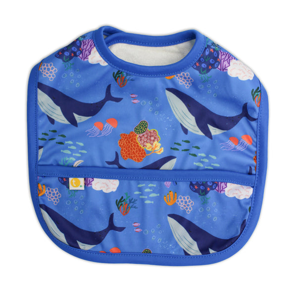 Tyoub x Suki McMaster Baby Bib Stay-dry - Whales