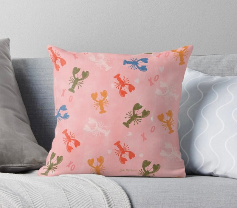 Cushion Cover - Love Me Lobster by Suki McMaster