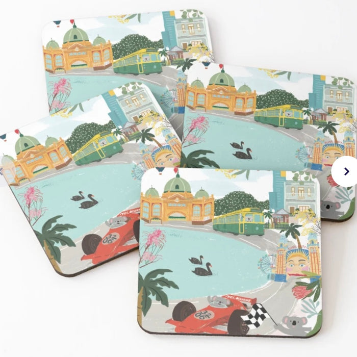 Melbourne Grand Prix Coaster by Suki McMaster