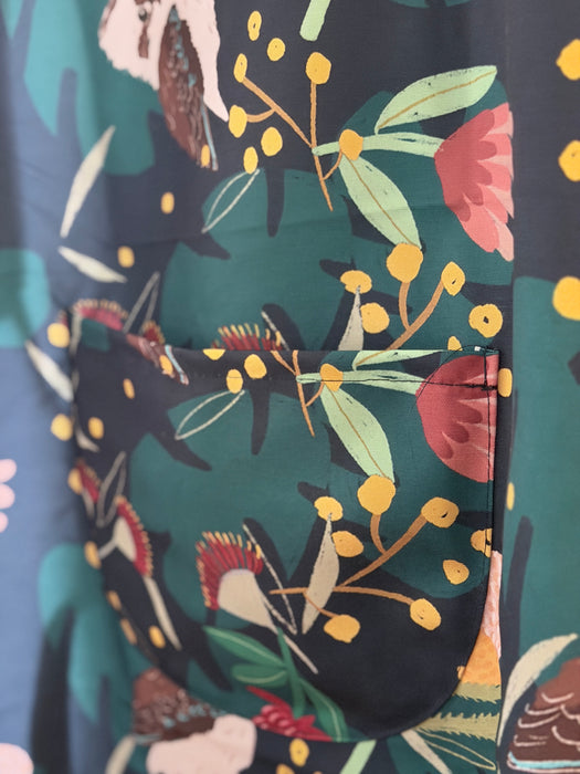Adult Apron - Kookaburra and Australian Native Floral by Suki McMaster