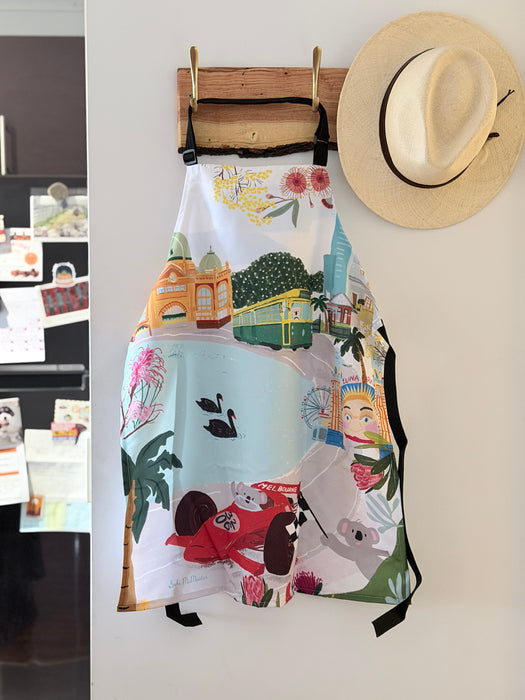 Adult Apron - Melbourne Icons Grand Prix by Suki McMaster