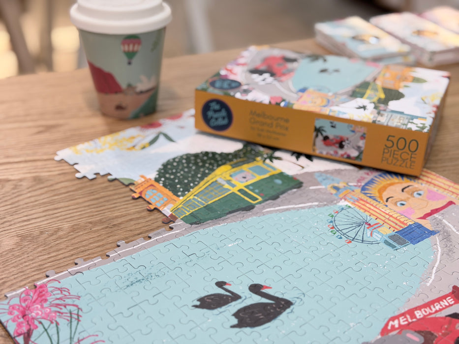 Melbourne Grand Prix — Jigsaw Puzzle 500 pieces | Art by Suki McMaster × The Puzzle Collab
