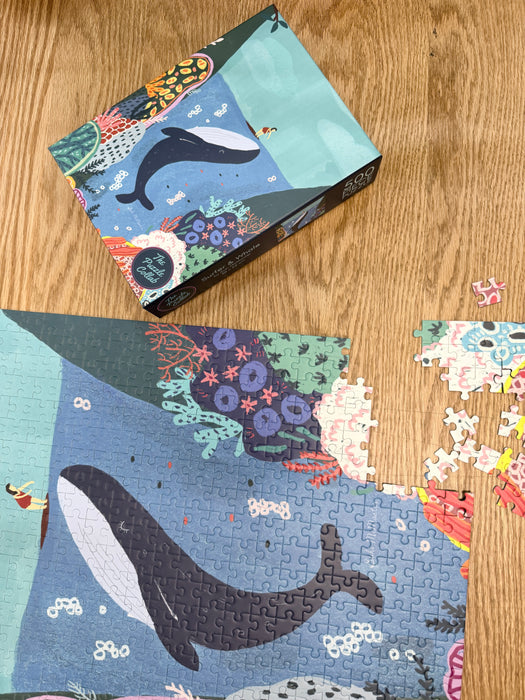 Surfer and Whale — Jigsaw Puzzle 500 pieces | Art by Suki McMaster × The Puzzle Collab