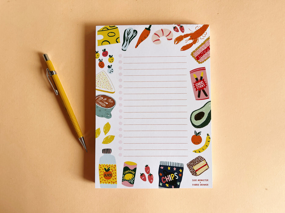 Land Down Under Aussie Snack Notepad - by Suki McMaster X Fabric Drawer