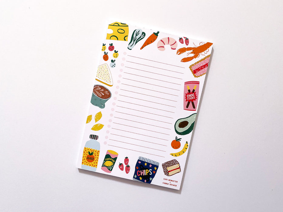 Land Down Under Aussie Snack Notepad - by Suki McMaster X Fabric Drawer